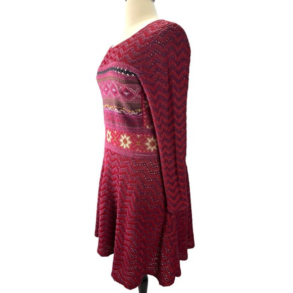 Boho Parisian ANTHROPOLOGIE Midi Crochet Knit Dress, Women’s Size XL - Picture 5 of 9